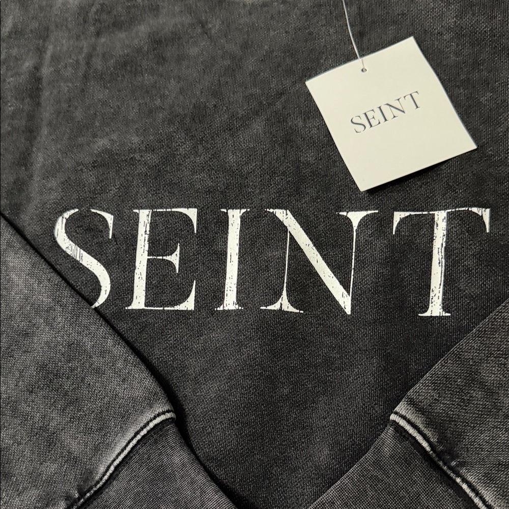 Seint Beauty Cropped Acid Wash Crewneck - Picture 5 of 13
